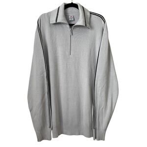 Vintage Anchor Blue Sweater Mens XL Gray Black Skater Grunge‎ Y2K Half Zip Knit